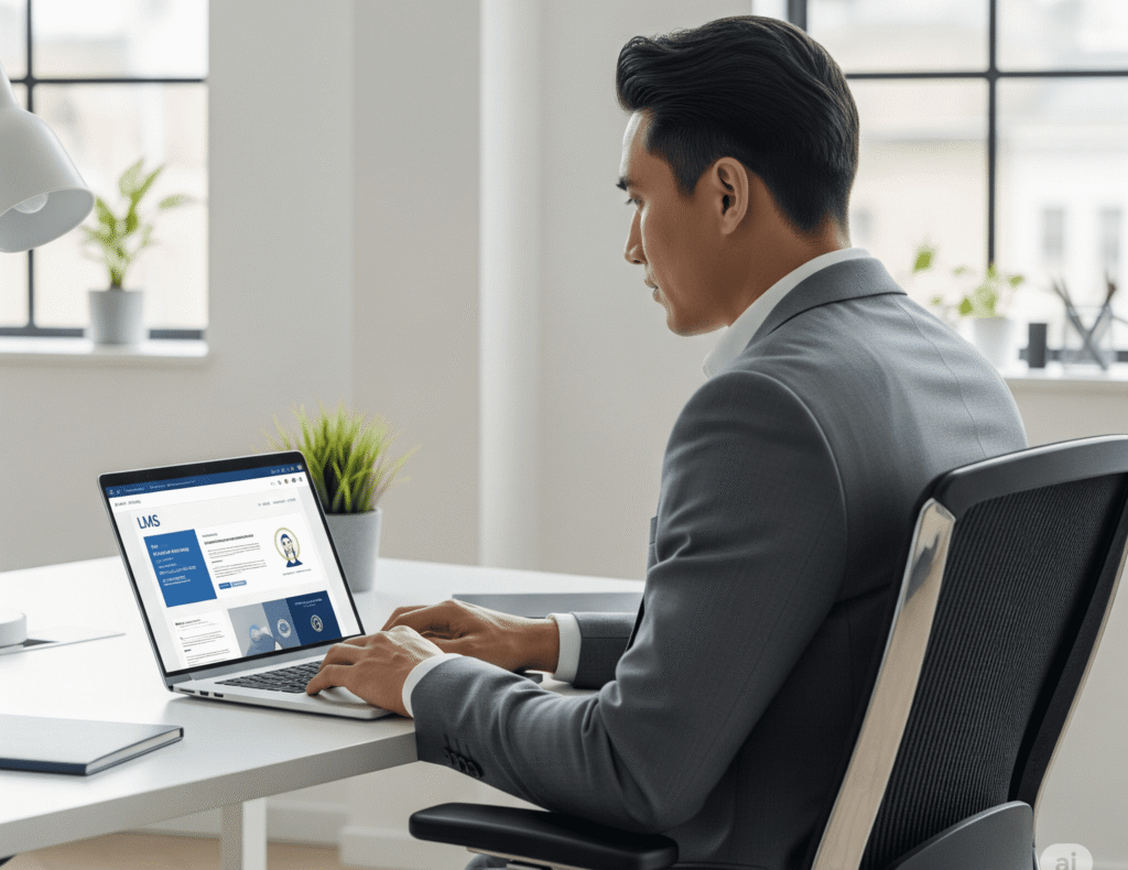 Corporate user using custom Learning Management Sytem (LMS)
