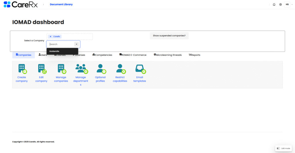 Multi-tenant LMS Dashboard