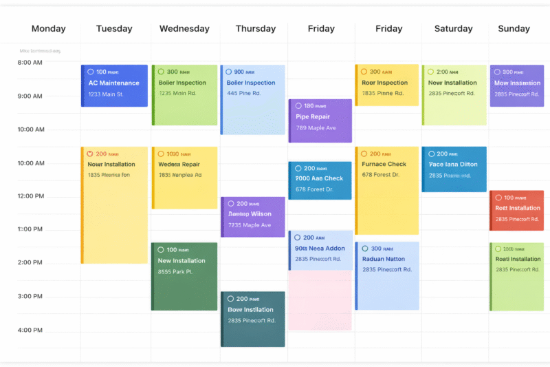 Employee scheduling software - Calendar page