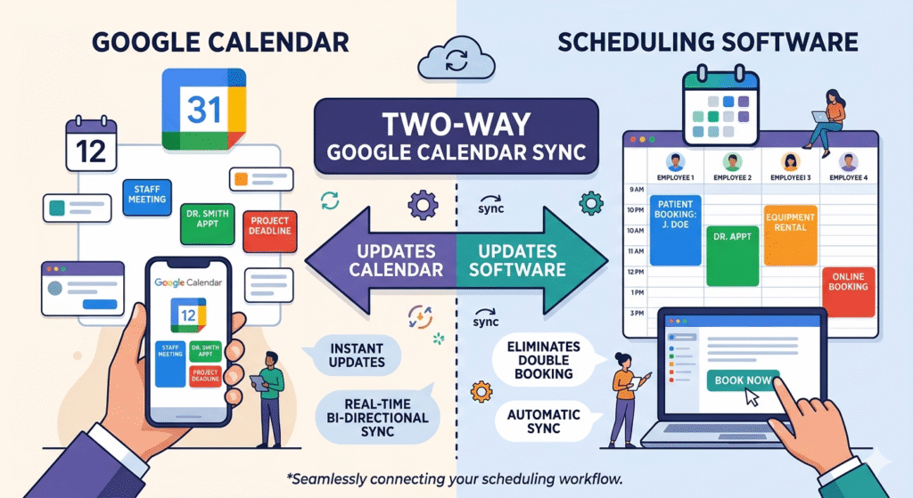 Two way calendar sync, google, apple and outlook