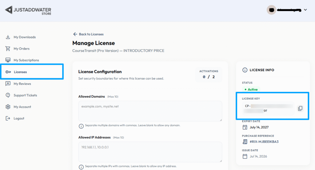 license-key-manage